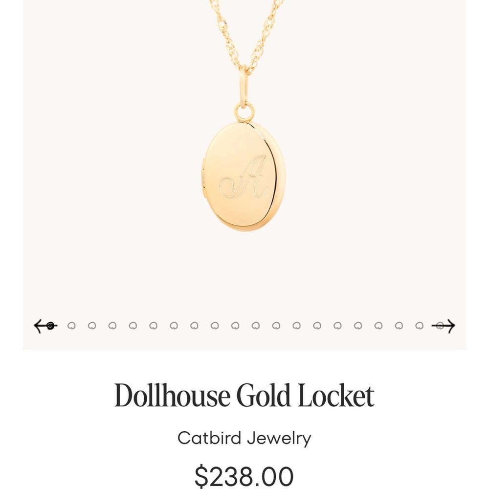 Catbird Gold Oval Locket Necklace